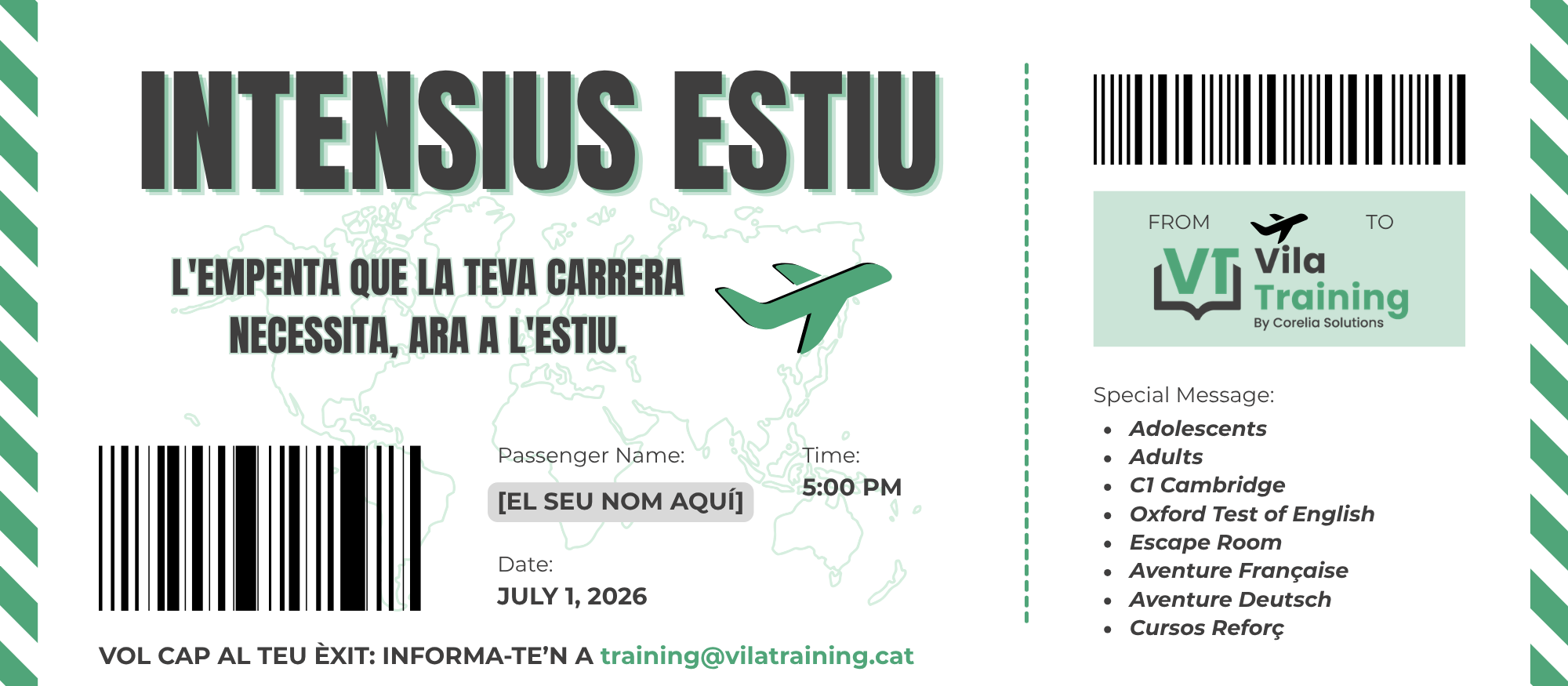 Intesius d'estiu a Vilatraining
